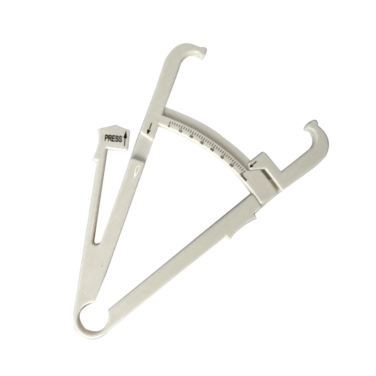 

Body Fat Tester Analyzer Fat Measuring Clamp Sebum Fat Caliper Charts Skinfold Thickness Gauge (White)