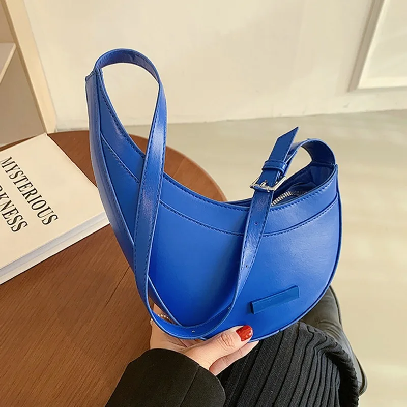

2022 Spring Trendy Women's Designer PU Leather Handbag Luxury Brand Fashion Lady Irregular Underarm Shoulder Crossbody Bags