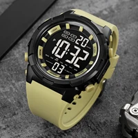 skmei fashion mens digital watch three dimensional dial 50m waterproof dual time countdown multifunctional sports watch1845