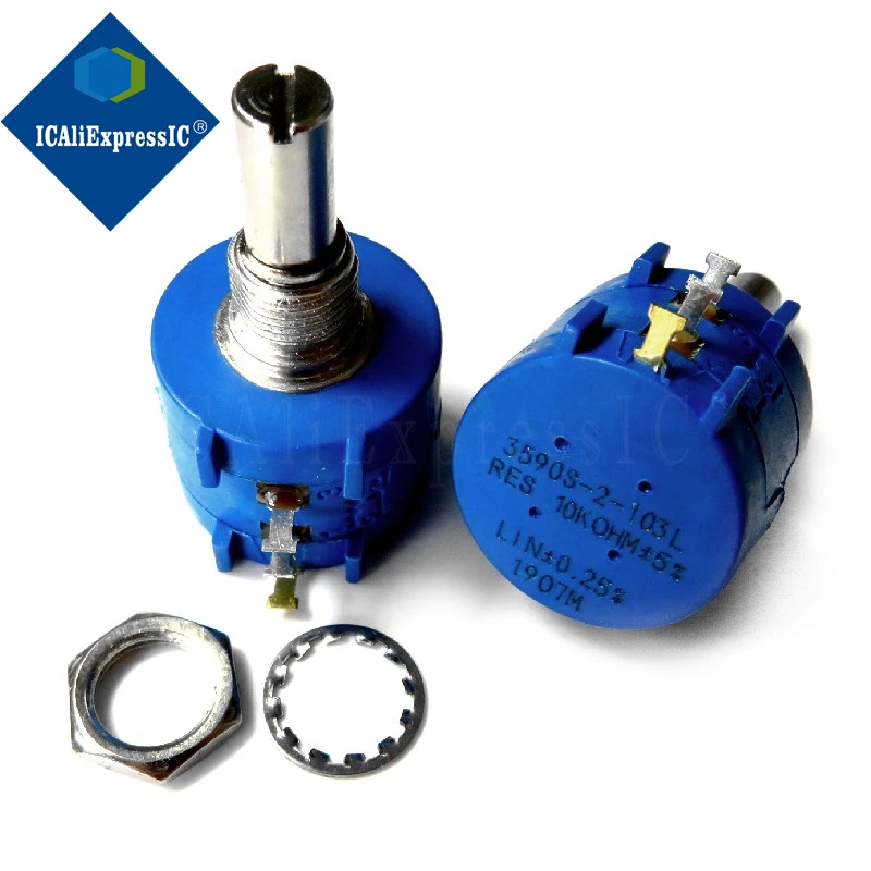 Прецизионный многооборотный потенциометр 3590S-2-201L 200R 1 шт.