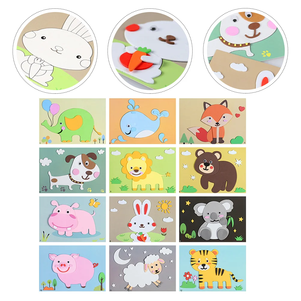 

DIY Stickers Animal Decals Decorative Puzzle Kids Toys Gifts Toddlers Playthings