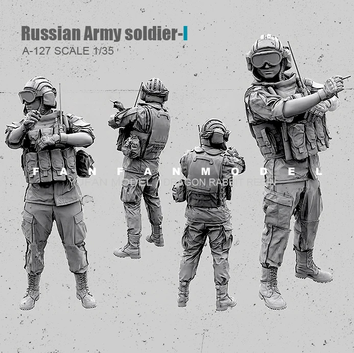 

1/35 (50mm) Russian Special Forces-I Resin Soldiers A-127B