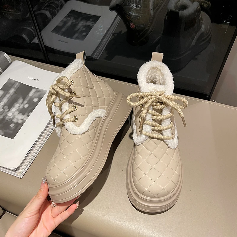 Обувь Сапоги Женская Новинка 2024 Австралия Зимняя Роскошный Дизайнер Рок Снег