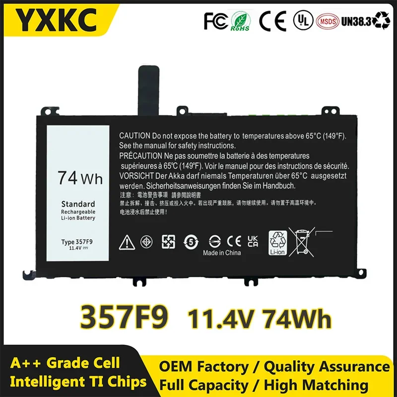 Сменный аккумулятор YXKC 357F9 для ноутбука Dell Inspiron 15 11 1 7000 7557 7559 7566 7567 5576 5577 INS15PD