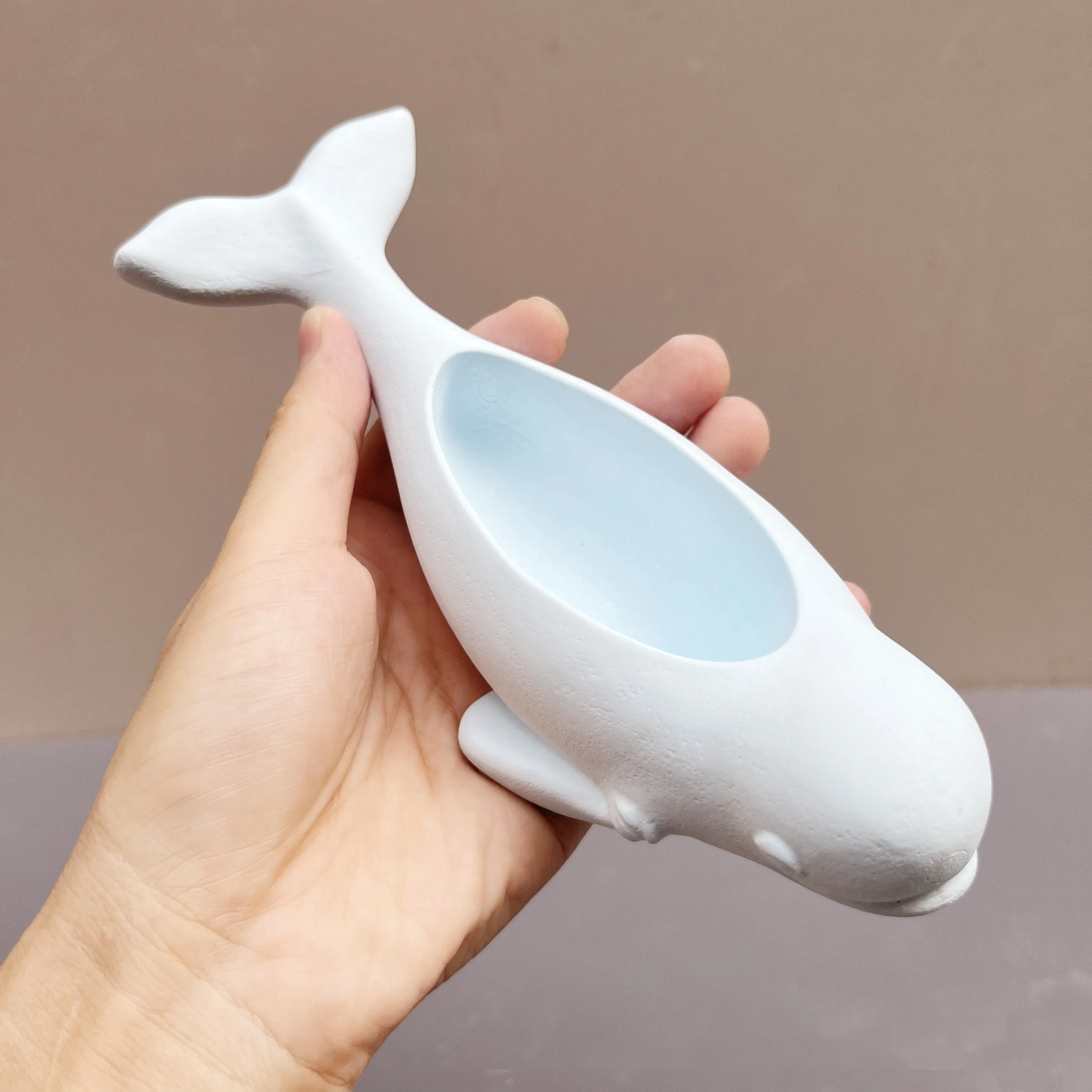 Большой Силиконовый Цветочный Горшок Белужный Кит Сочный Держатель Подсвечник