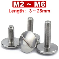 m2 m2 5 m3 m4 m5 m6 304 stainless steel one word slot extra large flat head slotted screw gb947 screw flat round head bolt