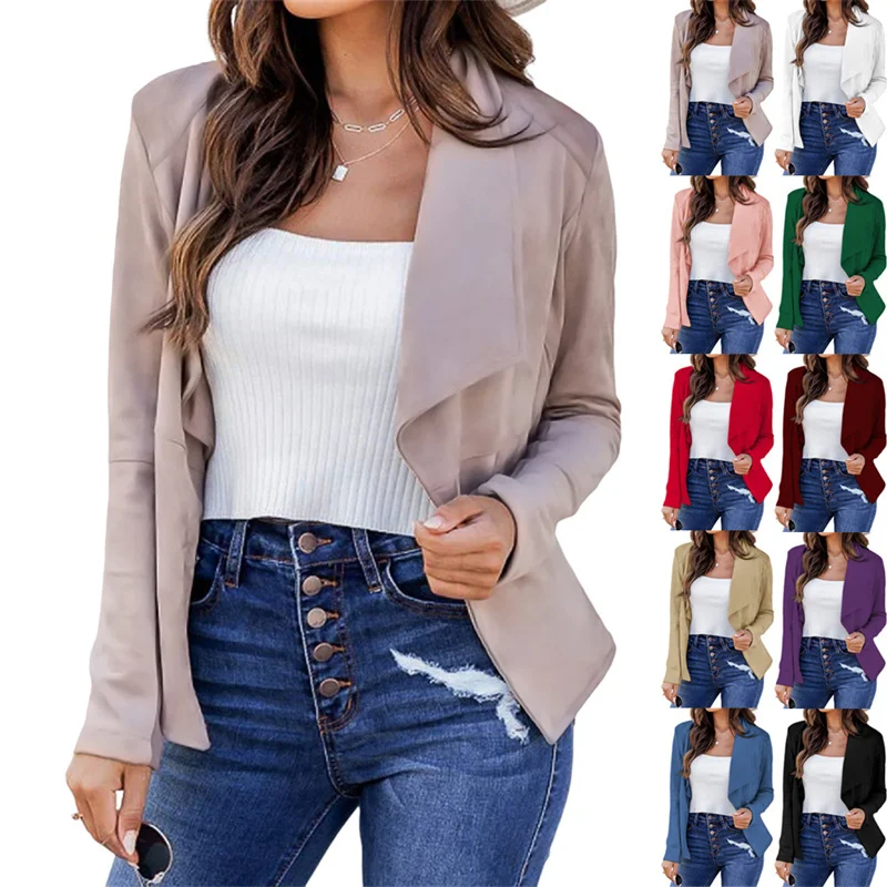 

Women Fashion Office Formal Blazer Jacket Casual Cardigan Outwear