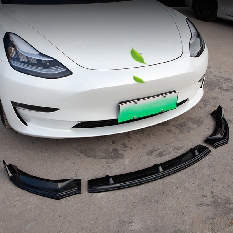 Для Tesla Model 3 2021 аксессуары бампер Передняя Лопата 2022 модель3 спойлер из