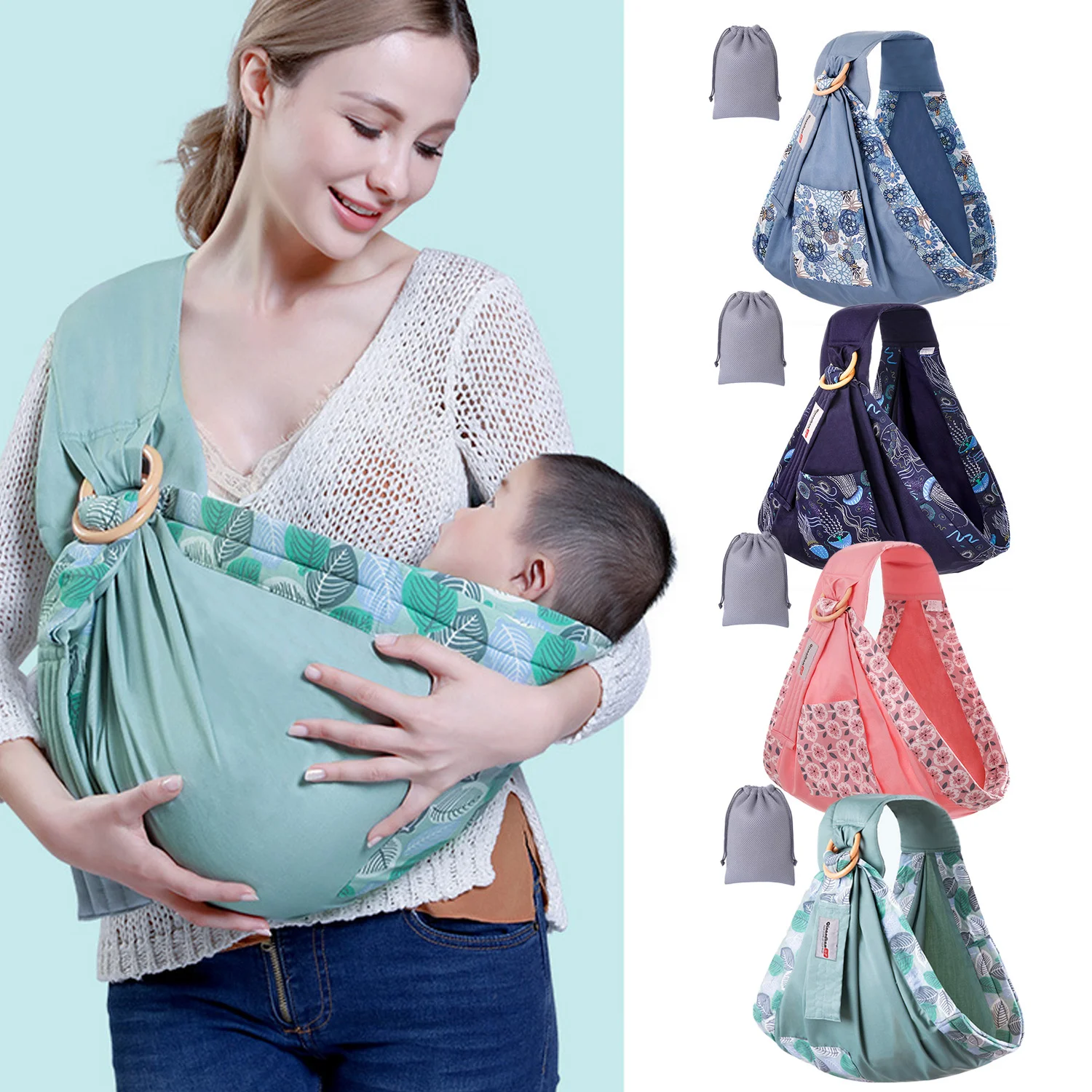 New Baby Backpack Sears Newborn Breastfeeding Towel Horizontal Hold All Season Multi functional Summer Breathable Mesh Backpack
