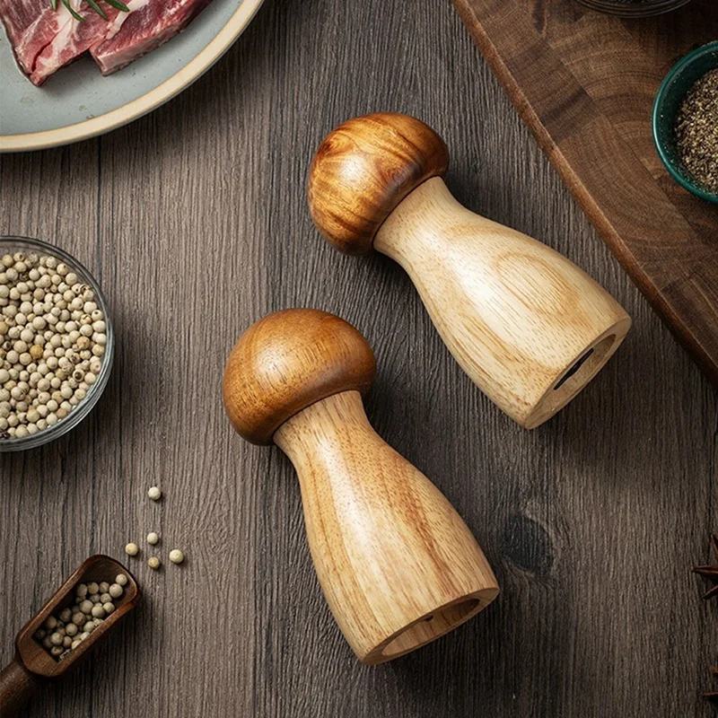 Многофункциональная мельница для гриба перца из цельного дерева набор бутылок