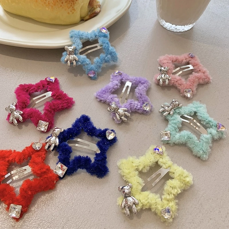 

Милые заколки для волос для девочек, аксессуары для волос с украшением в виде милой звезды