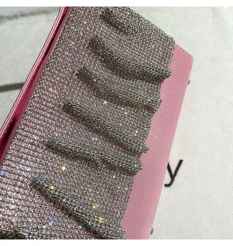 Luxury Designer Women's Handbag Crystal Shiny Rhinestone Diamond Evening Bag Wedding Party Clutch Purse Shoulder Crossbody Bag