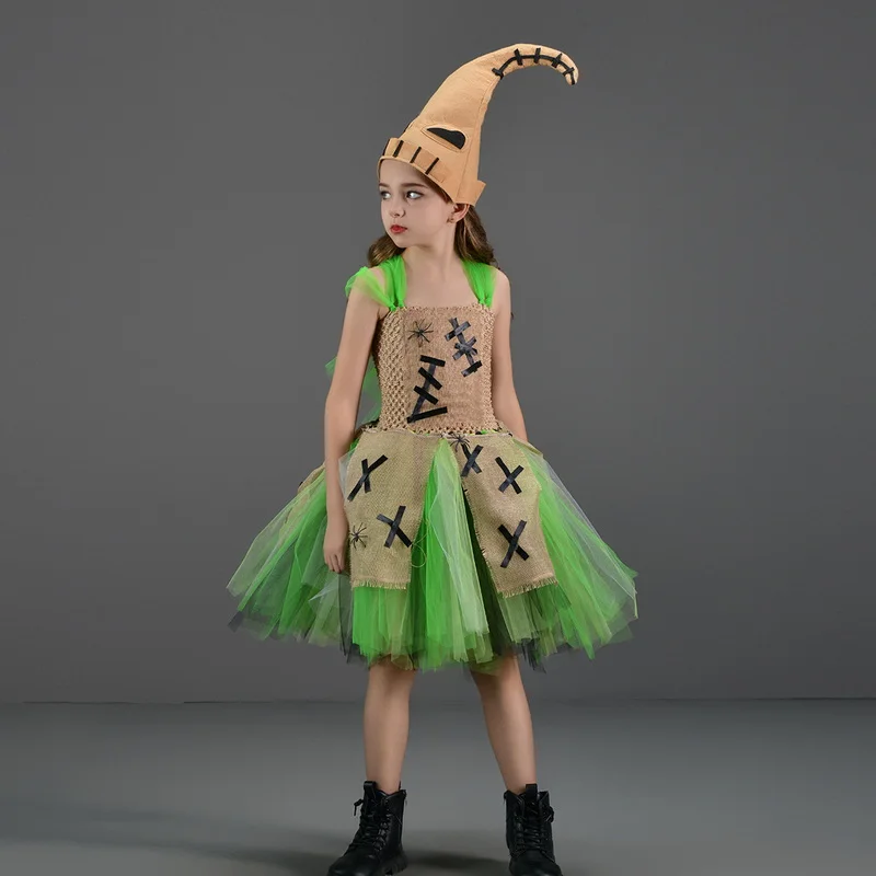 Костюм для косплея монстра на Хэллоуин девочек платье-пачка из нейлоновой сетки