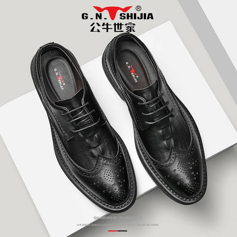 

Мужские деловые классические кожаные туфли высокого качества, новая стильная дышащая Девичья обувь