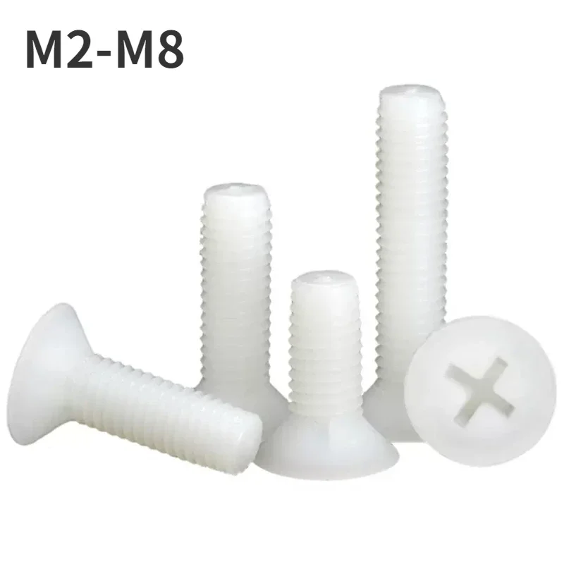 

Нейлоновые шурупы Phillips с потайной головкой M2 M2.5 M3 M4 M5 M6 M8