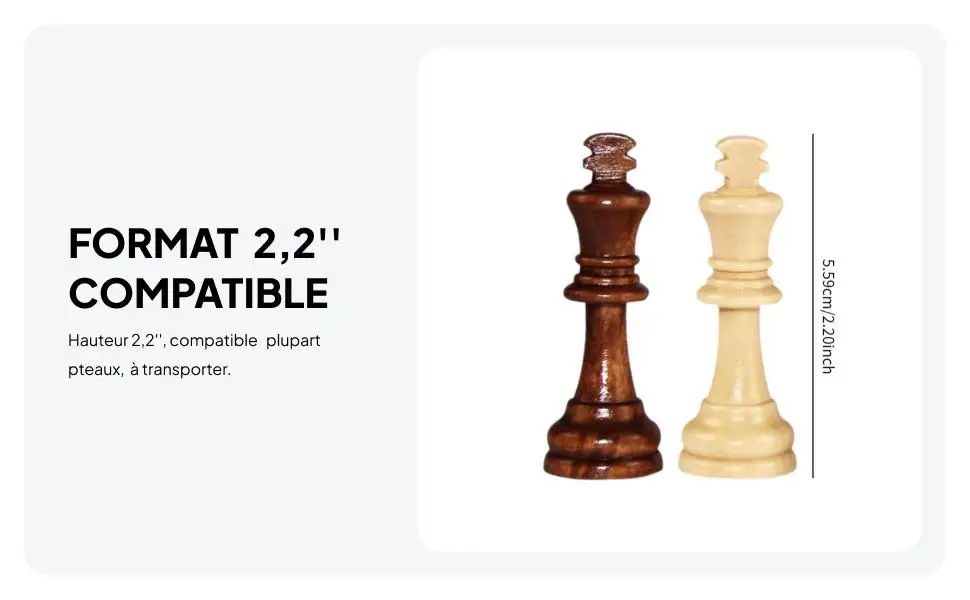 Фото 32 шт. деревянных шахматных фигурок для игры в шахматы (для 1-2 игроков), аксессуары для шахматной игры №5
