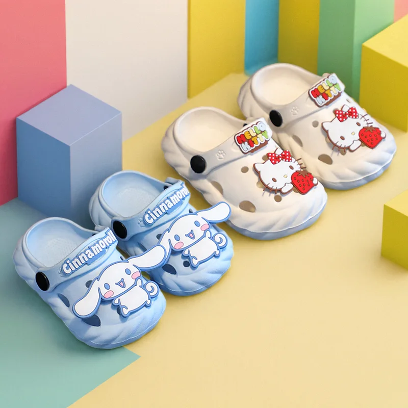 MyMelody Kuromi Cinnamoroll детские тапочки мягкие удобные нескользящие домашние летние на