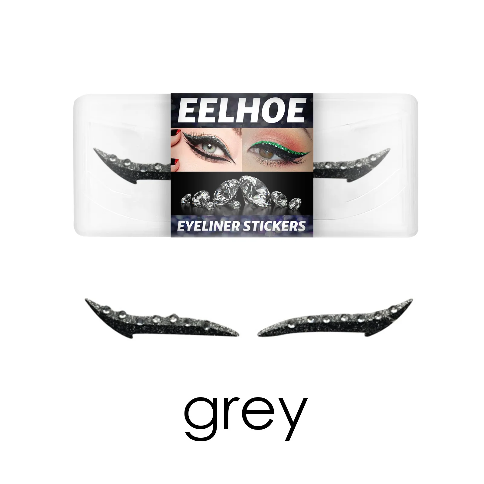 

Free Shipping Diamond Eyeliner Waterproof Eyeliner Super Flash Stage Party Nightclub Eye Makeup Sticker Makeup Tool Beauty