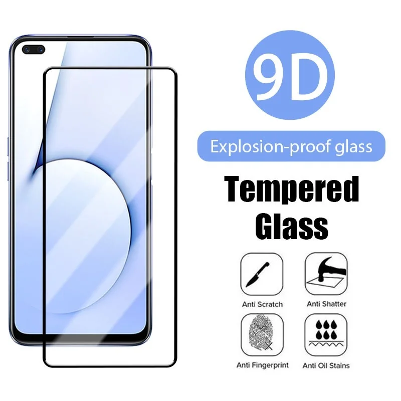 

Защитное стекло с полным покрытием 9D для Realme 8 7 6 Q3 Pro GT Neo 2 2T, стекло для Realme 8i C21 Narzo 30 C25s