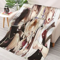 diabolik lovers blanket coral fleece plush print comics multifunction soft throw blanket for bed couch plush thin quilt