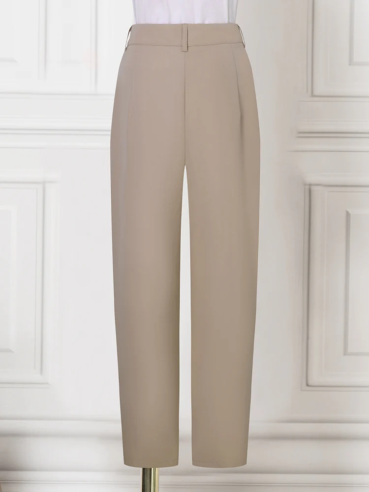 ZANZEA винтажные прямые осенние брюки женские длинные шаровары офисные со средней