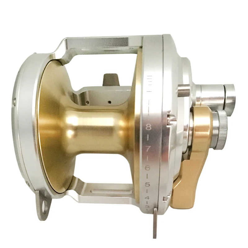 Металлический большой тормозной барабан джиг троллинговая рыболовная катушка