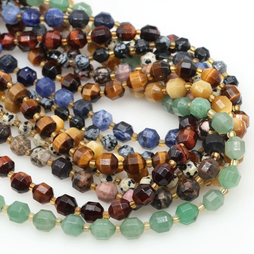 Бусины из натурального граненого камня