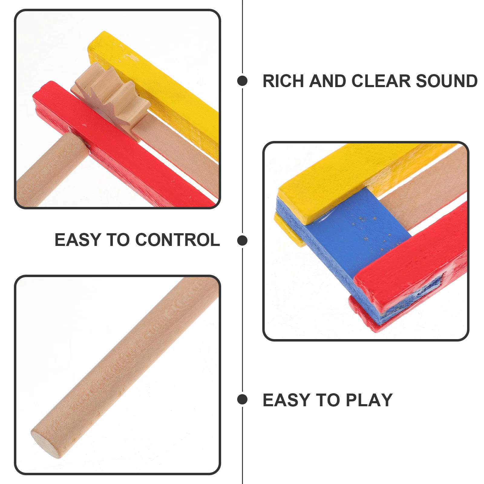 2-шт деревянная рукоятка кастаньета ударный инструмент с длинной ручкой