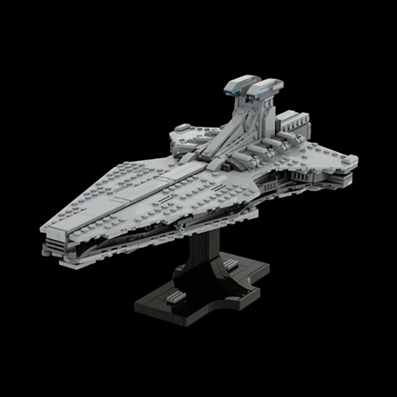 Конструктор MOC «Звездный разрушитель класса Венатор» (574 детали) — модель Галактической Империи, архитектурный набор для самостоятельной сборки, подарок (art.: 3920dac98a264) - 3920dac98a264