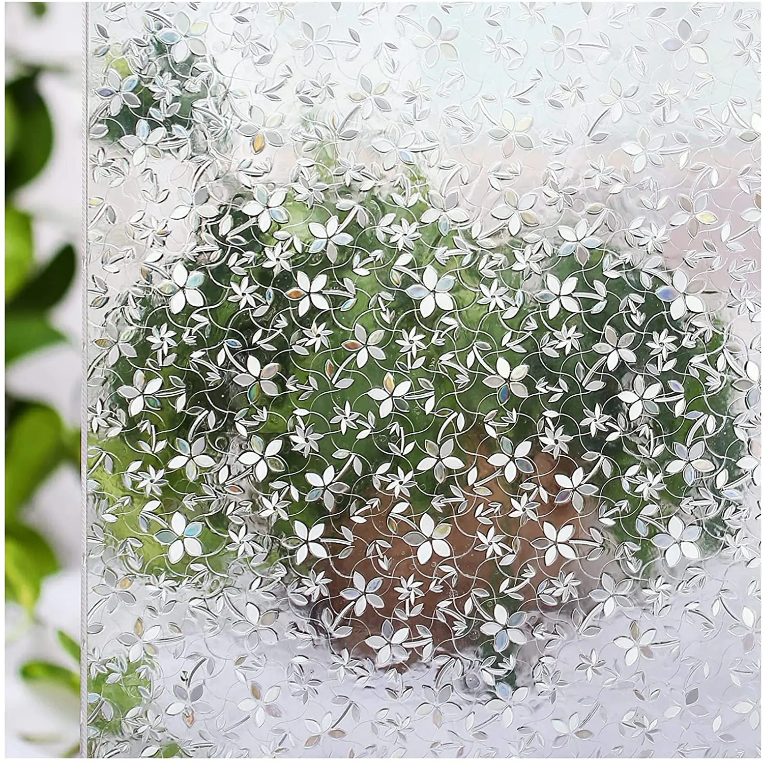 

Window Self-adhesive Film 3D Static Decoration Window Sticker, for UV Rejection Heat Control Energy Saving Privacy Glass Sticker