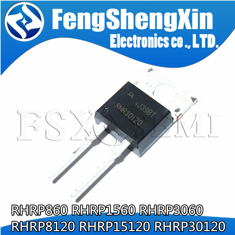 

10PCS RHRP3060 TO220-2 rectifier diode TO-220 600V 30A RHRP860 RHRP1560 RHRP8120 RHRP15120 RHRP30120 TO-220