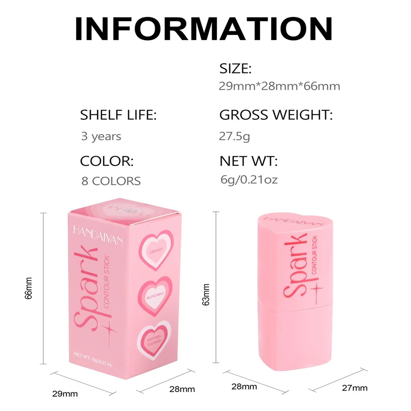 Матовые блестящие румяна палочки многофункциональная косметика для хайлайтера