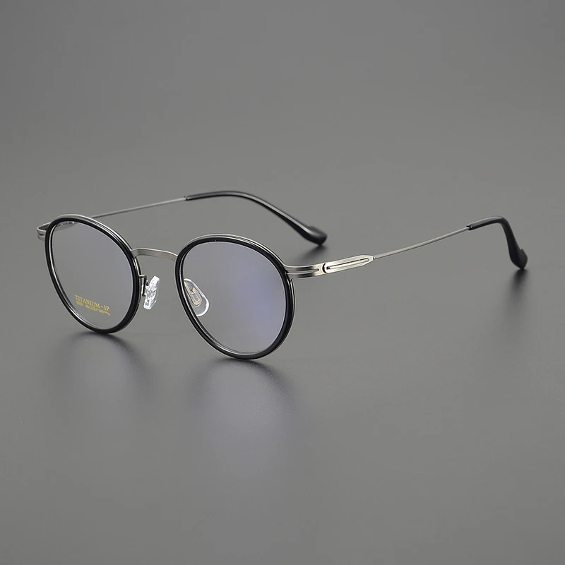 Японские высококачественные круглые очки MOMOJA в стиле ретро из чистого титана для