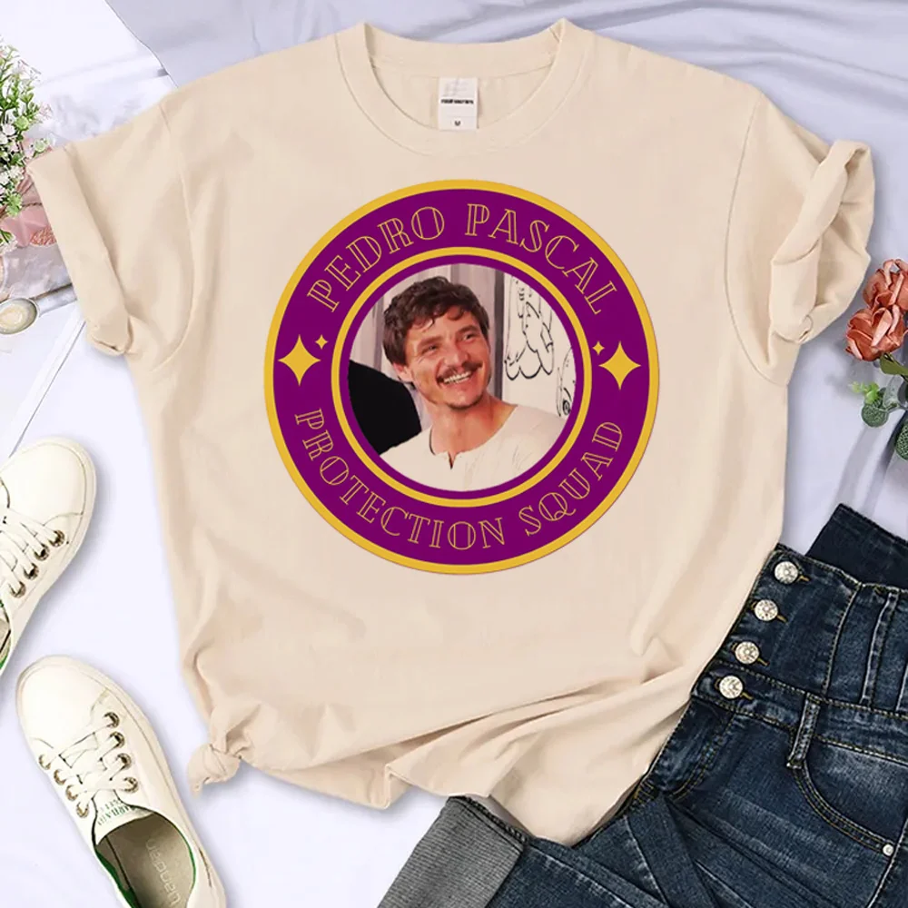 

Pedro Pascal t-shirts women Japanese streetwear harajuku tshirt female comic clothing