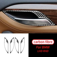 for bmw e84 x1 2010 2015 auto accessories interior real carbon fiber car stickers door handle bowl frame covers trim