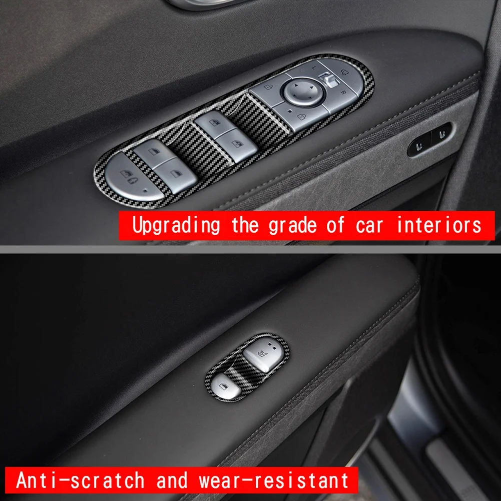 Автомобильная панель из углеродного волокна для стекла кнопки подъема крышка