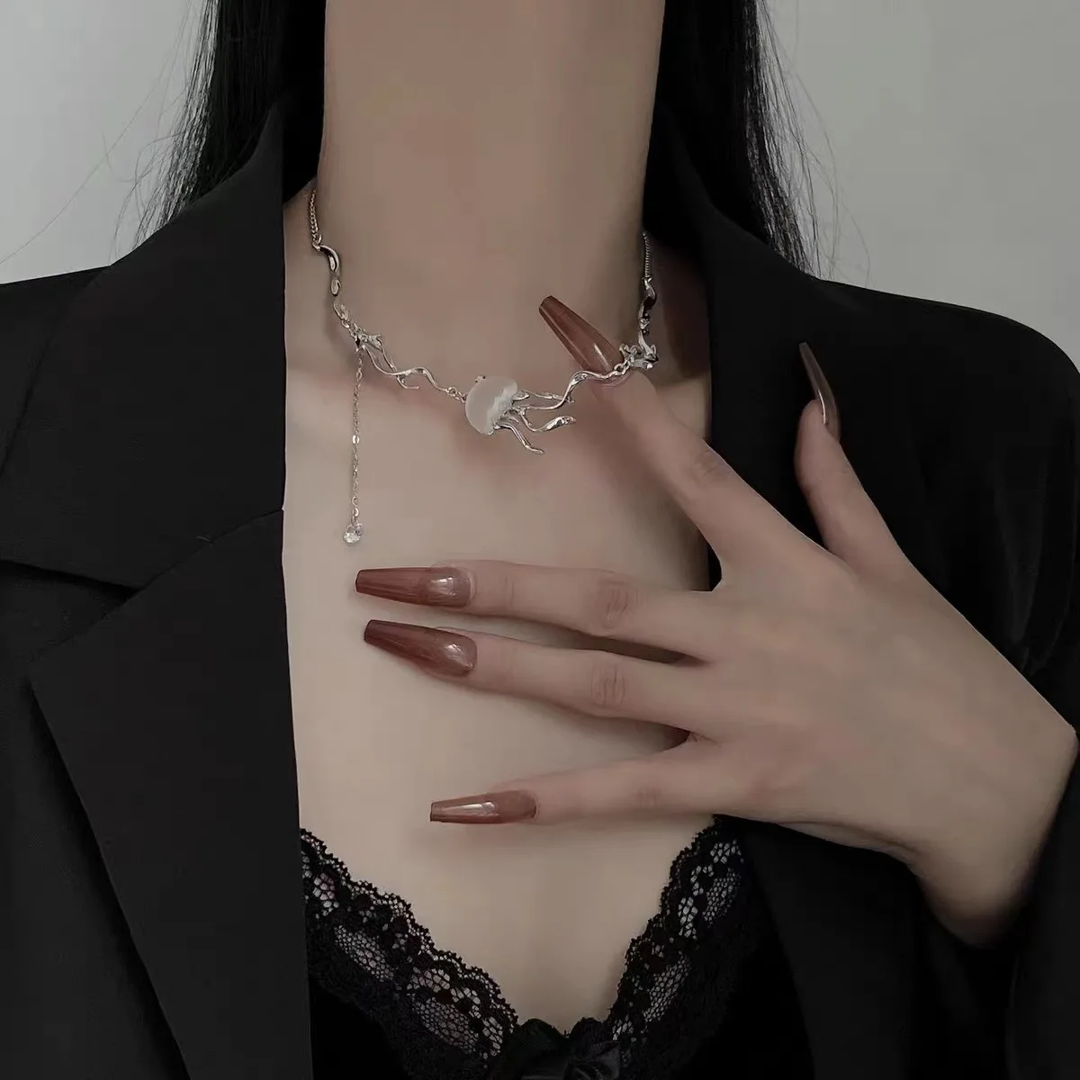 Модное Стильное желеобразное ожерелье в стиле Ins с имитацией Медузы