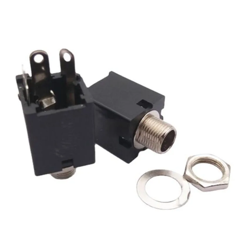 

Gakaki разъемы аудио 6,35 мм 3-контактные черный/серебристый