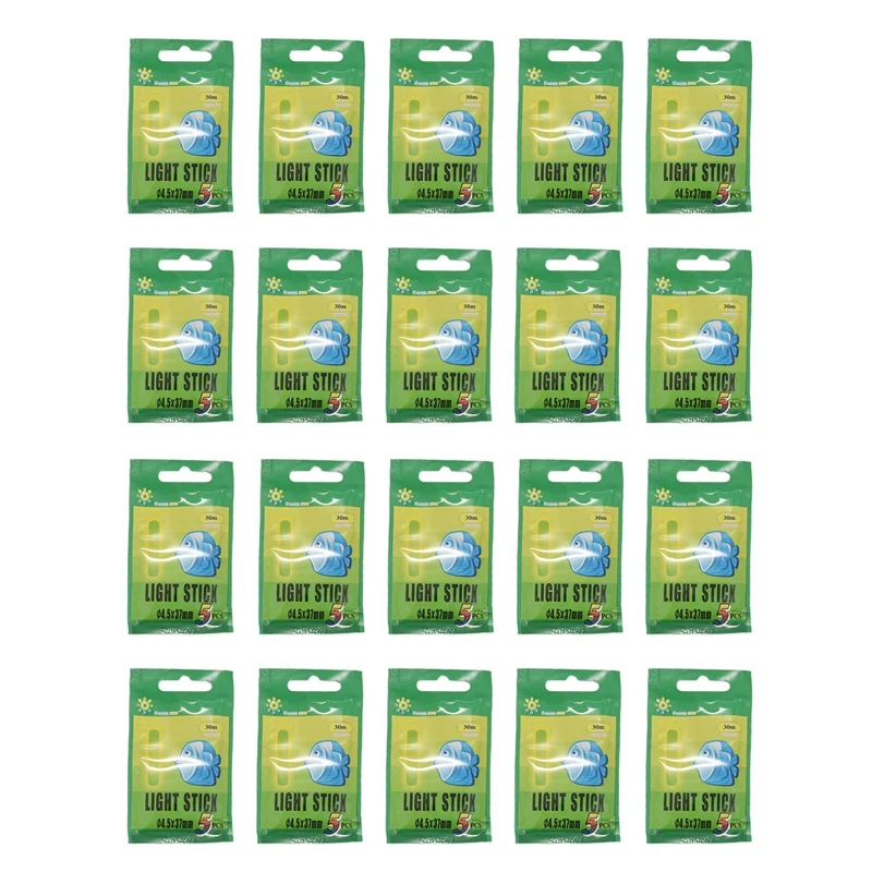 

100X 4.5X37mm Night Fishing Luminous Float Fluorescent Light Stick Rod Multi-Color Lightsdark Glow Stick Fishing Tools