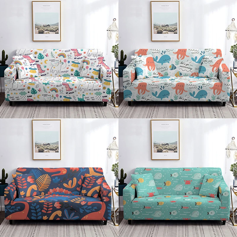 

Чехол для дивана с рисунком аниме, покрытие для дивана с защитой от загрязнений, эластичное сиденье, для гостиной, большие диваны