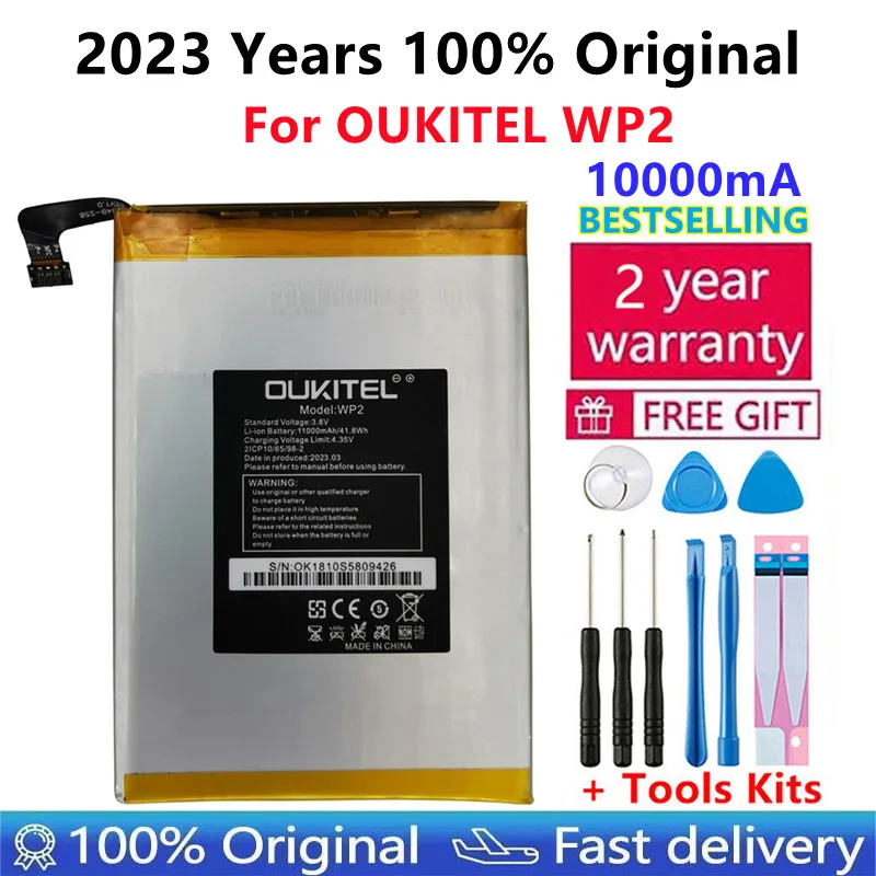 

100% original Battery For OUKITEL WP2 Battery 10000mAh Bateria Batteries+Tools