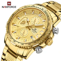 2022 new design naviforce mens quartz watch top brand bussiness date wristwatch stainless waterproof sport chronograph mans