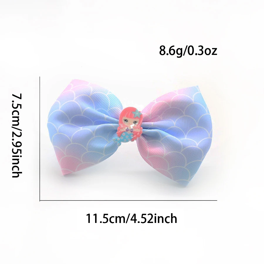 5 шт. заколки для волос с бантом украшение в виде русалки рыбья чешуя аксессуары