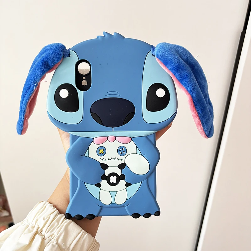 Чехол Stitch Plush Ear 3D для OPPO Reno 5 8T 12 8 7 6 10 11 11F 5G Find X3 X5 Lite Pro портативный регулируемый