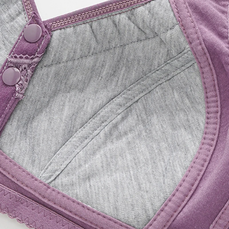 Удобные мягкие бюстгальтеры хлопковый Бралетт с застежкой спереди широкими