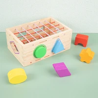 children wooden box sorting toy baby montessori shape cognition stuffed toy educational learning parent child interactive game