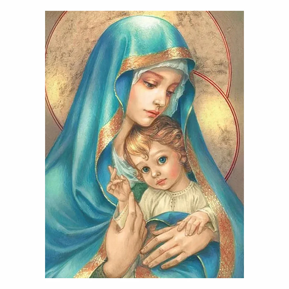 

5D DIY Diamond Painting Holy Mother Jesu Full Square/Round Rhinestone Hobby Crafts Mosaic Handmade Gifts Cross Stitch Home Decor