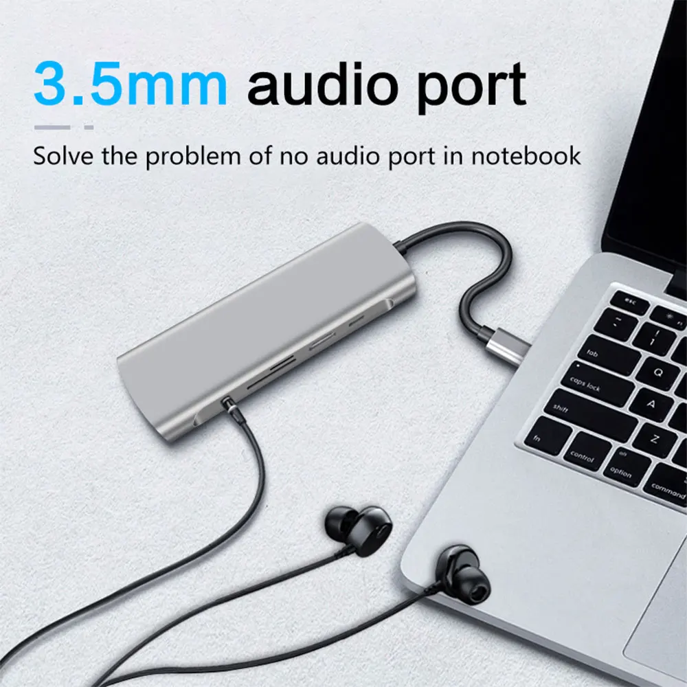 USB-концентратор MUCAI Type C на HDMI 4K 30 Гц RJ45 USB 3 0 |