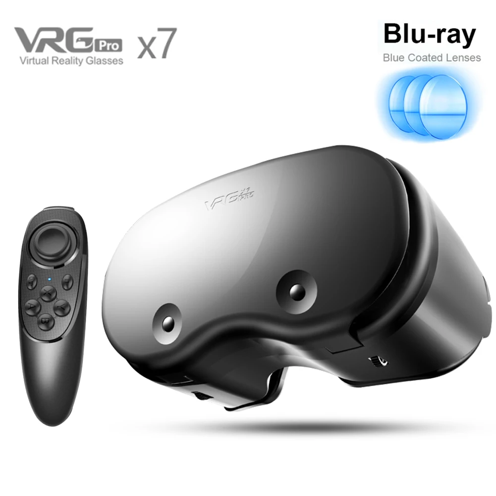 New Virtual Reality 3D VR Full Screen Visual Wide-Angle Helmet For Smart Phones 5 To 7 Inches Lenses Binoculars With Controllers |