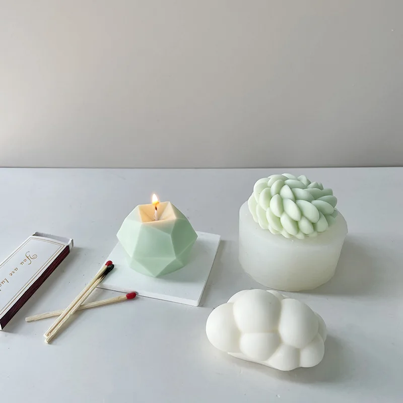 

Многоугольная форма в форме ромба и свечи, геометрический Кубик Рубика, мыло для ароматерапии, силиконовая форма «сделай сам» в виде облака